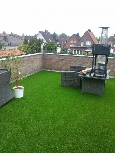 Kunstrasen High-Line 40mm auf Dachterrasse / im Dachgarten